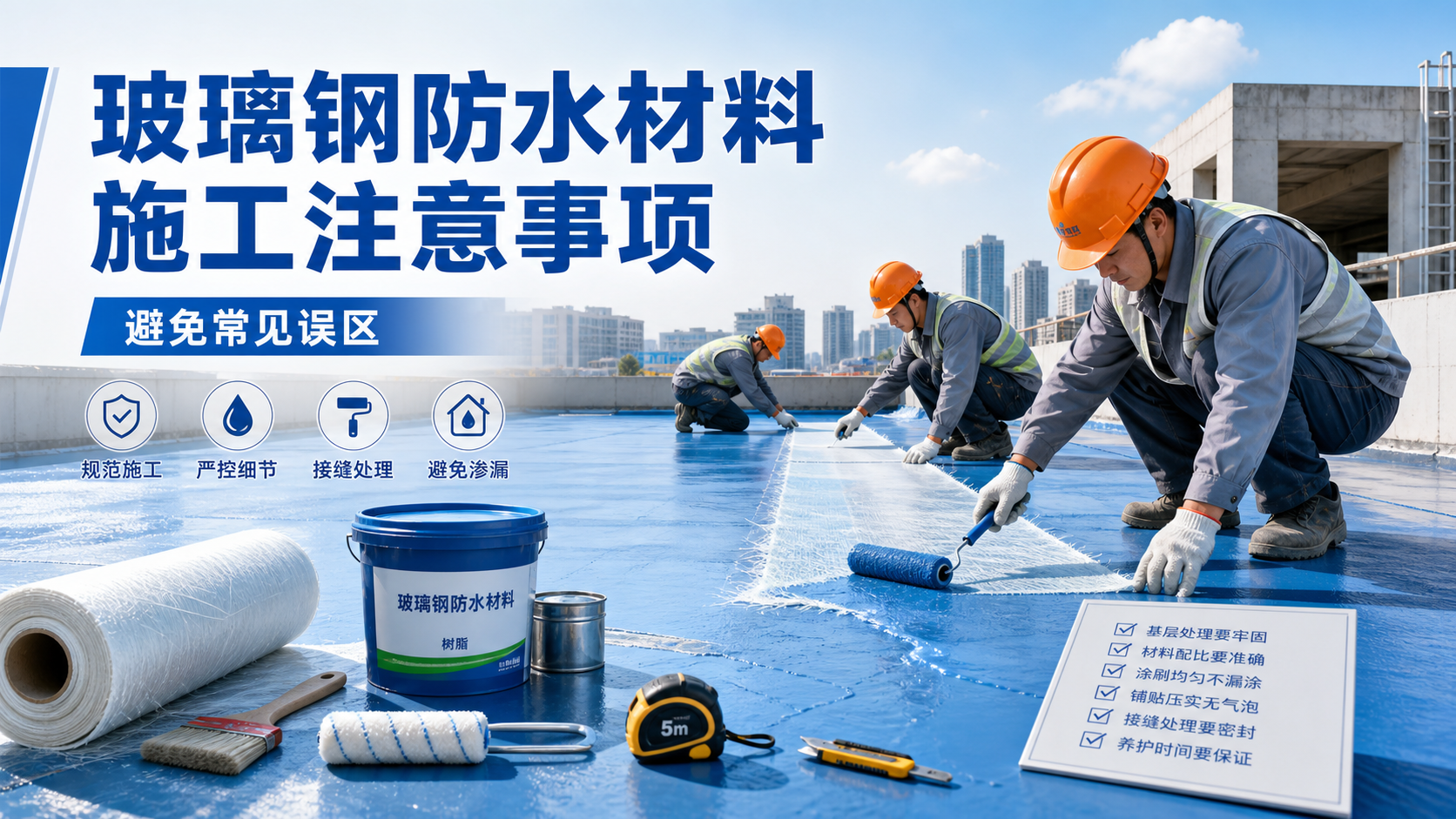 玻璃钢防水材料施工注意事项，避免常见误区 阿拉善 版